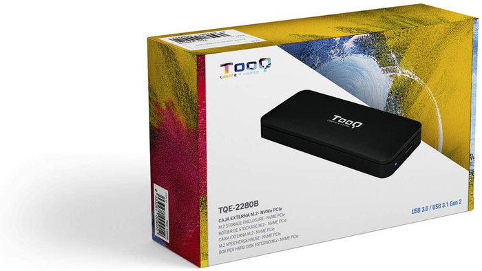 Tooq Caja Externa M.2 NVMe TQE-2280B USB 3.1 Gen2 Negro